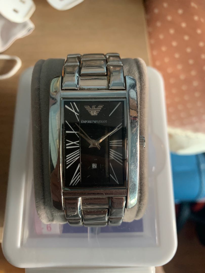 Emporio armani hotsell rectangular watch