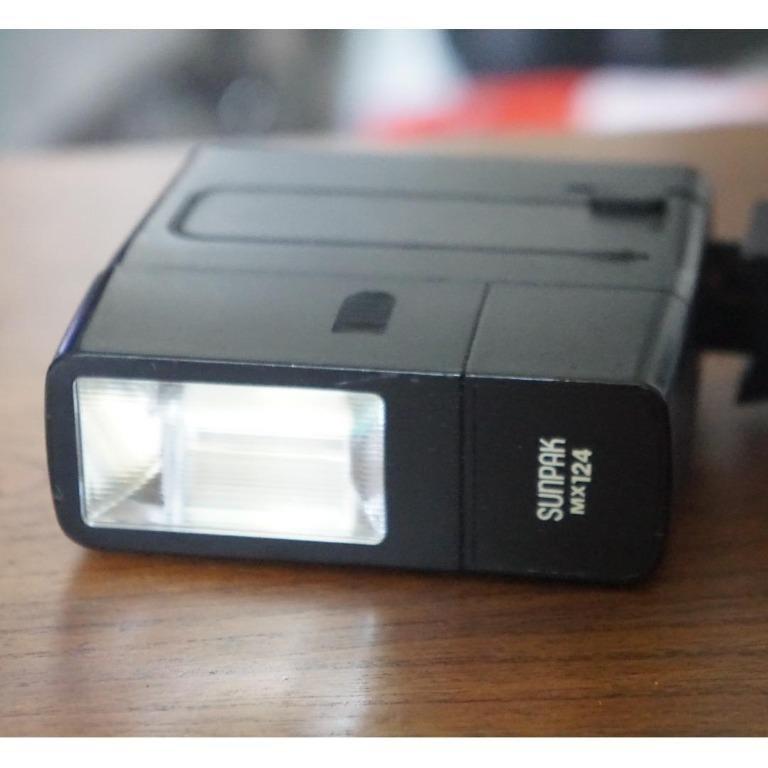 Flash Gun - Sunpak MX124 Film Camera Flash Gun, Photography, Camera ...