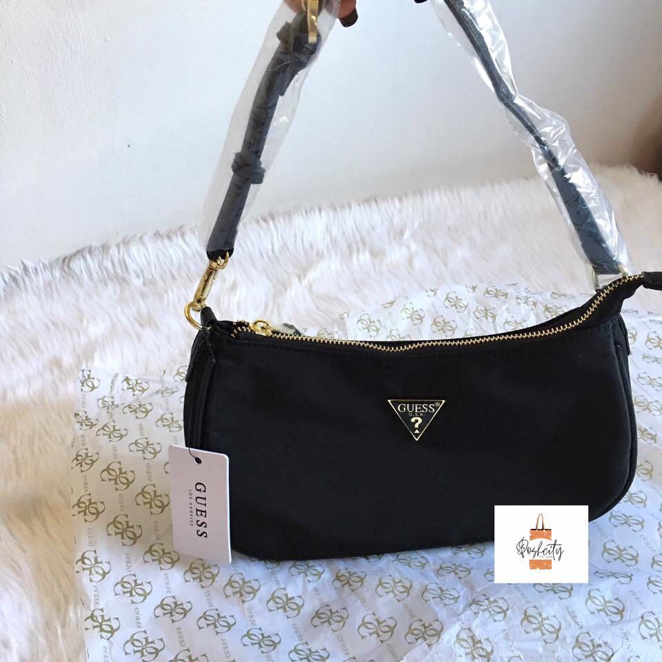 Guess luxe black leather bag, Women's Fashion, Bags & Wallets, Cross-body  Bags on Carousell