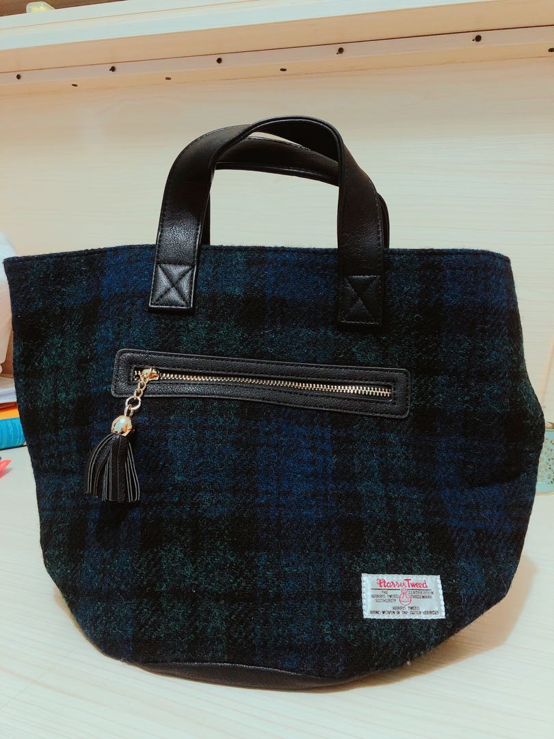 Harris Tweed 藍綠格手袋 女裝 女裝袋 銀包 Carousell Harris Tweed 藍綠格手袋 女裝 女裝袋 銀包 Carousell