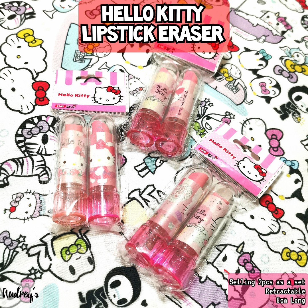 Hello Kitty Lipstick Eraser, Hobbies & Toys, Stationery & Craft