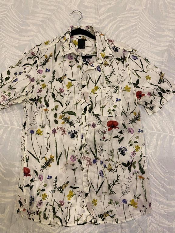 H M floral polo Men s Fashion Tops Sets Sleep and Loungewear