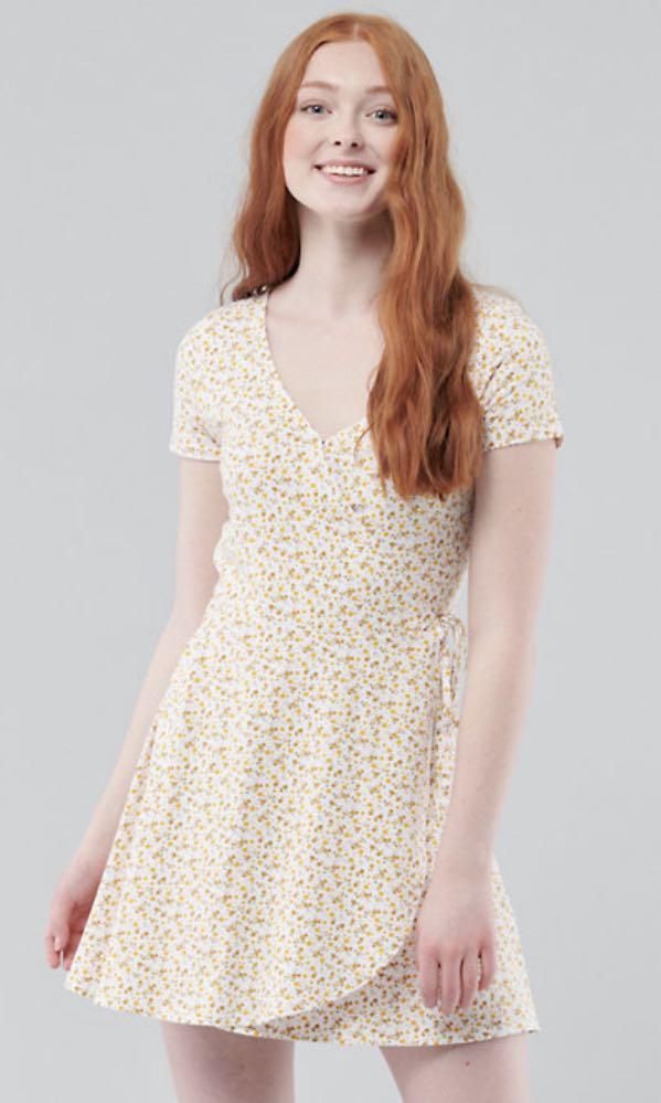 Hollister mini knit wrap dress, 女裝 