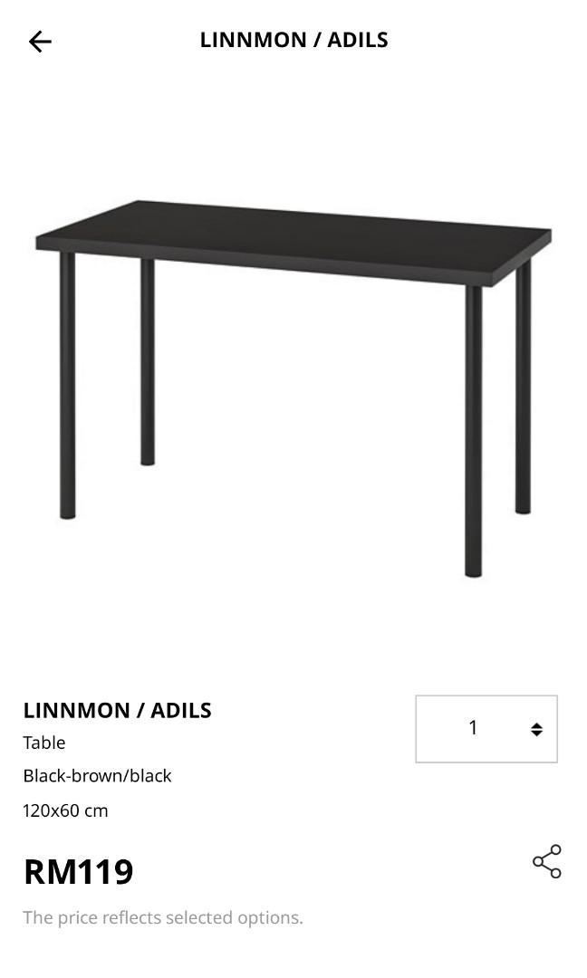 Ikea Linnmon table, Furniture & Home Living, Furniture, Tables & Sets
