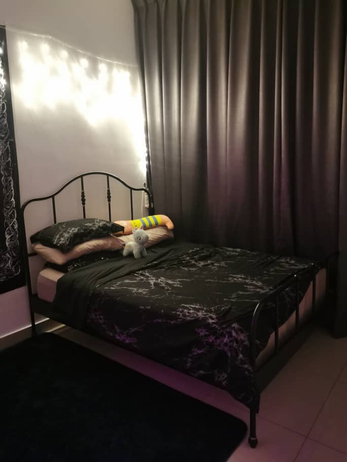 IKEA SAGSTUA BEDFRAME BLACK