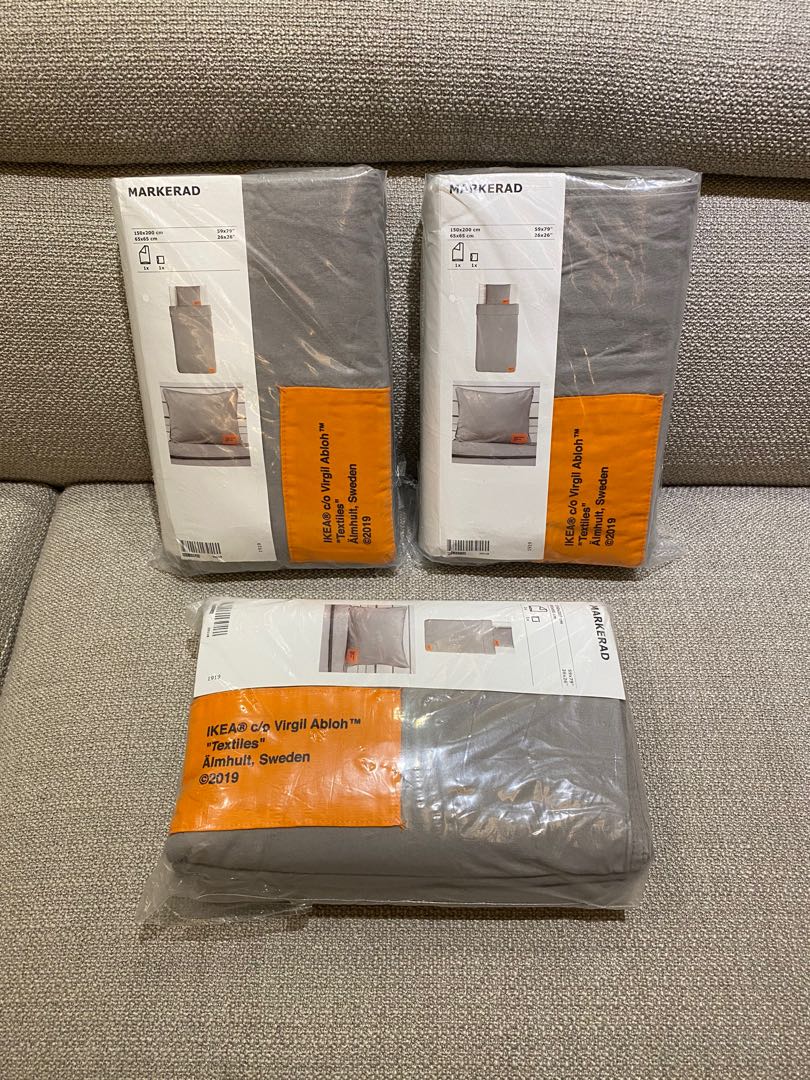 Virgil Abloh x IKEA MARKERAD Duvet Cover and 2 Pillowcases