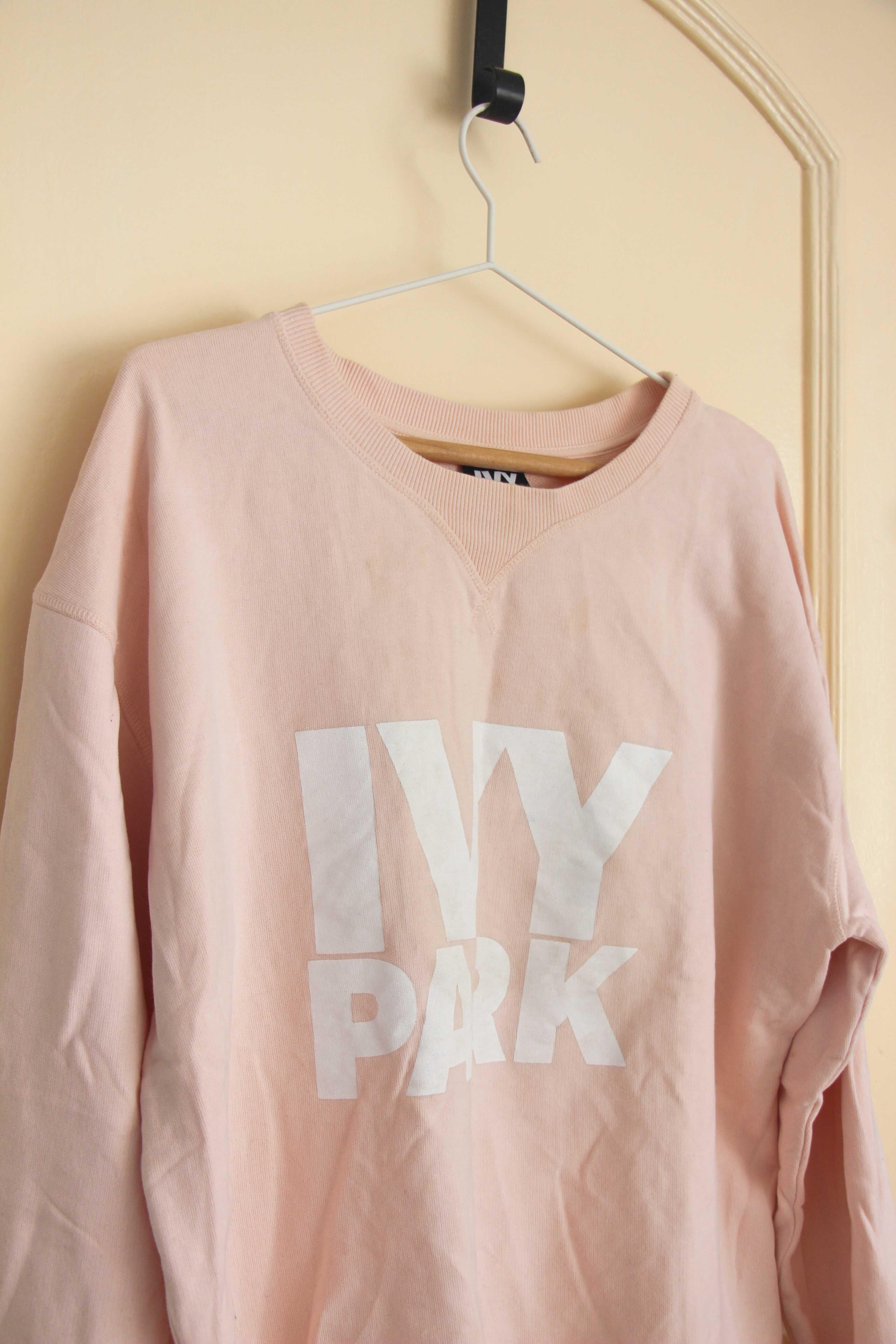 ivy park pink cropped hoodie
