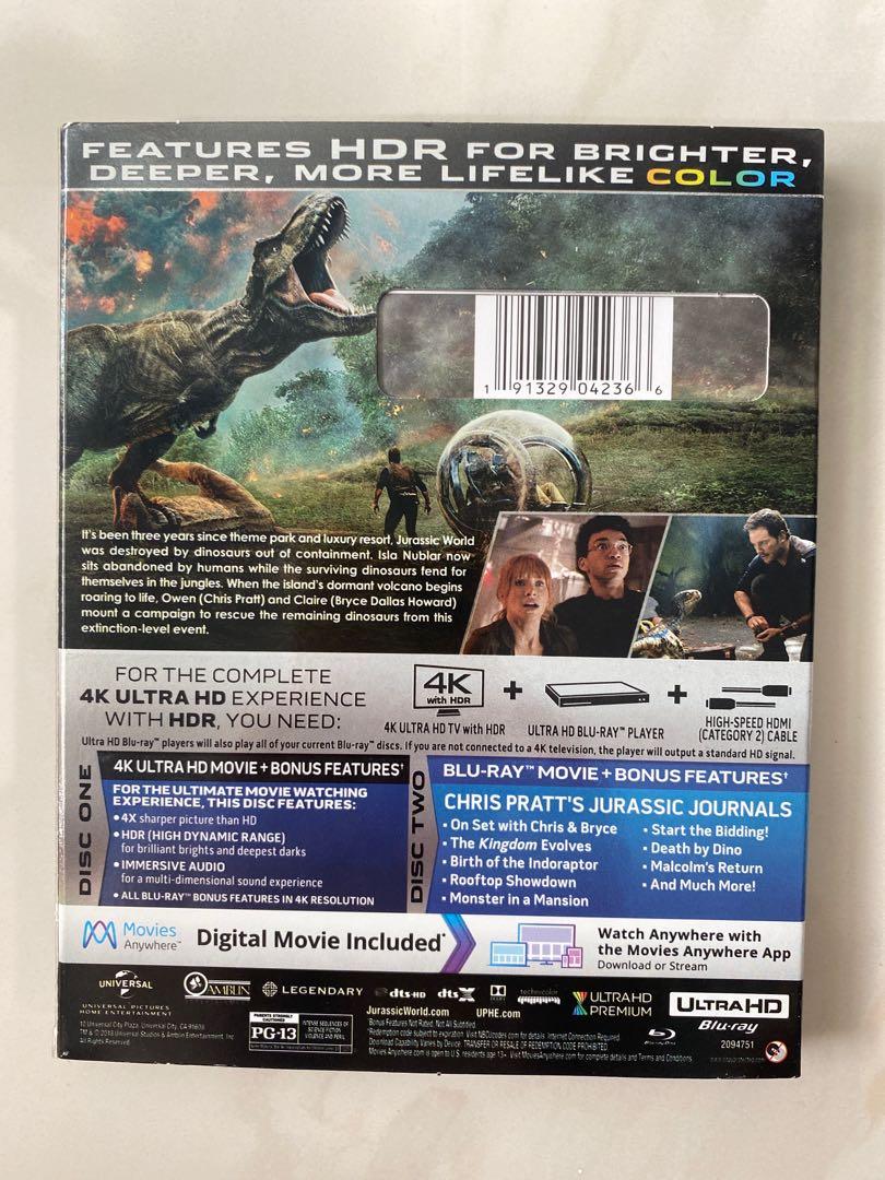 Jurassic World Fallen Kingdom 4k Ultrahd Music Media Cds Dvds Other Media On Carousell