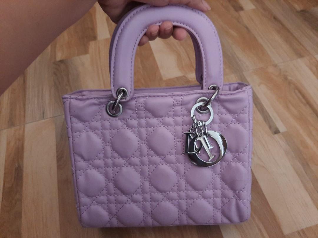 Mini Lady Dior Bag Purple Cannage Lambskin  DIOR LT