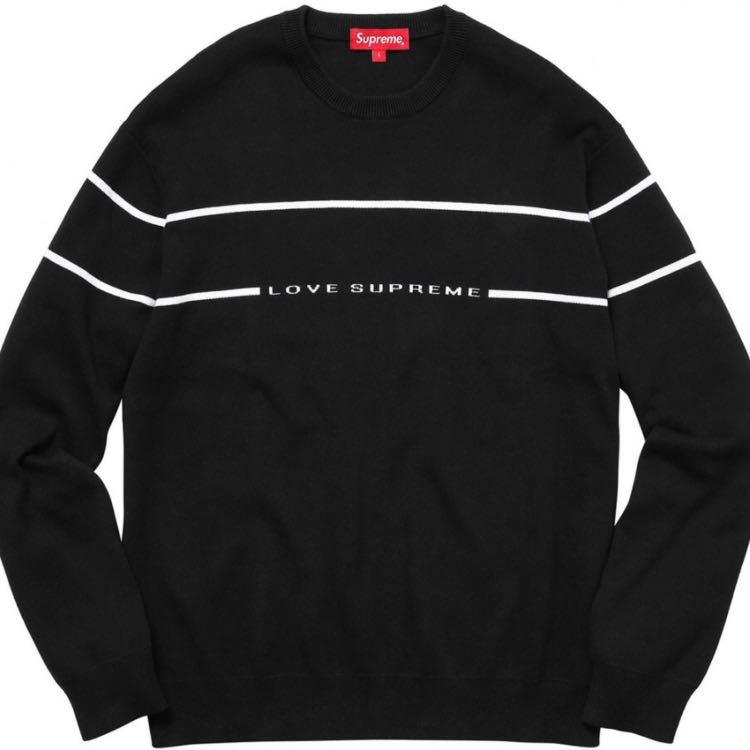 supreme black sweater