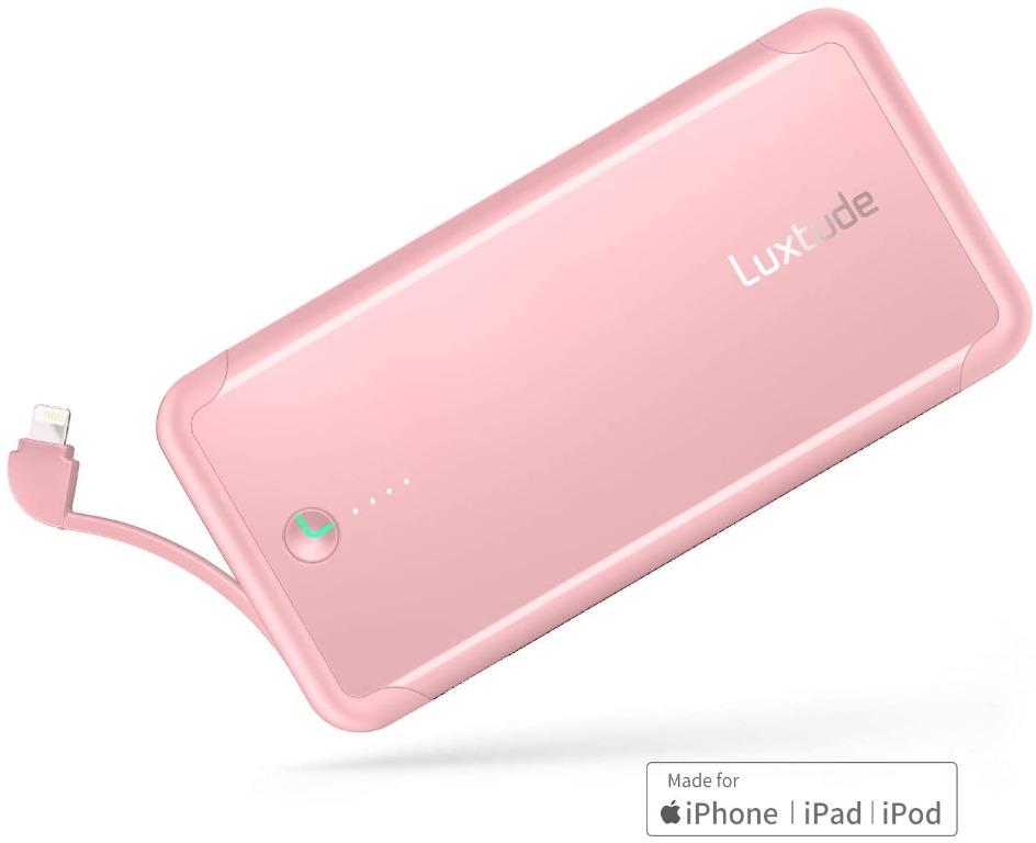  Luxtude 10000mAh Portable Charger for iPhone Built-in