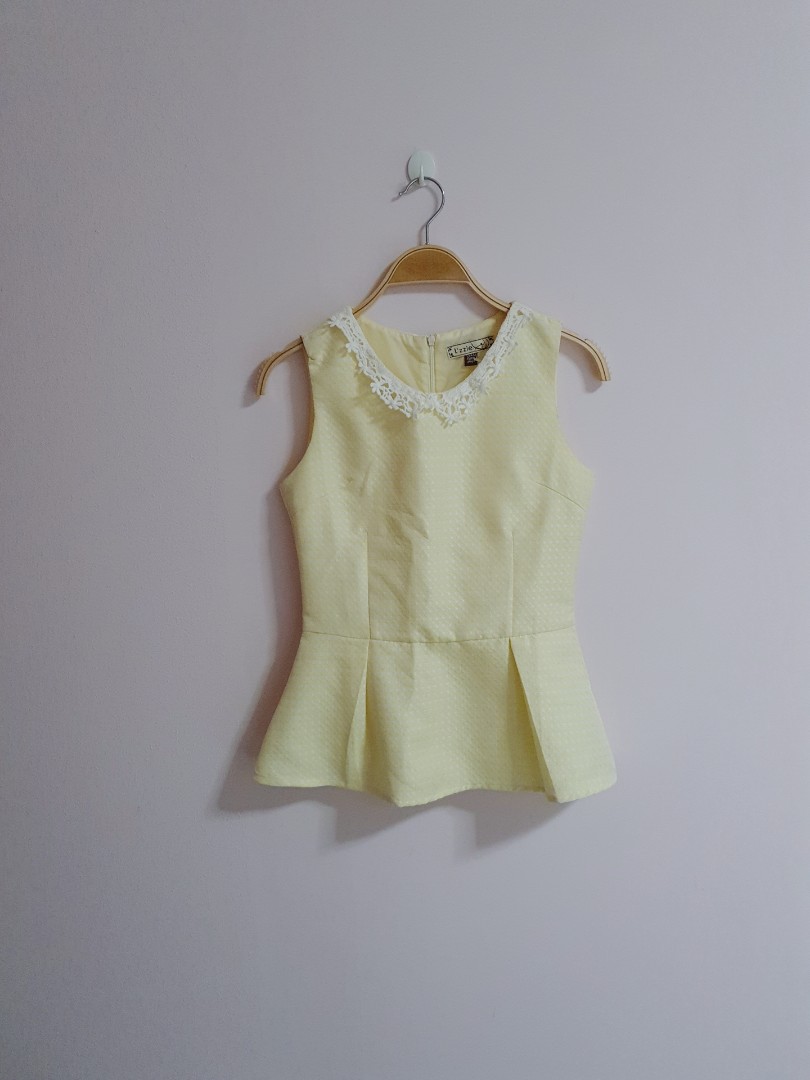 pastel yellow top