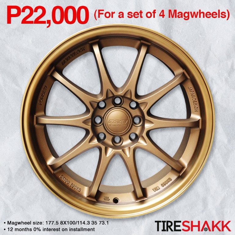 MAGS BEST FIT FOR HYUNDAI ACCENT 177.5 8x100/114.3 35 73.1, Car Parts