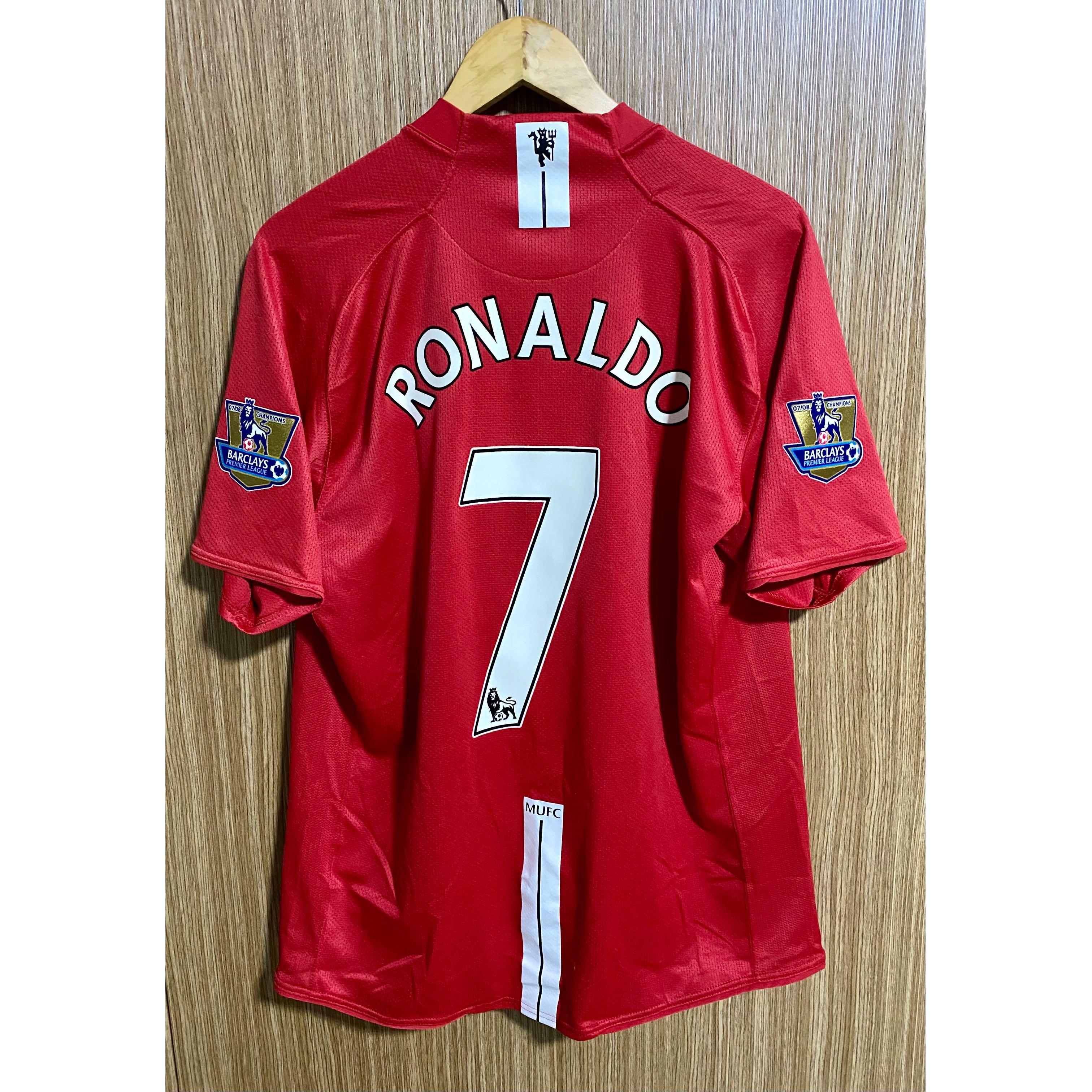 Manchester United Official 2007 2008 Shirt EPL Jersey Player Ronaldo 