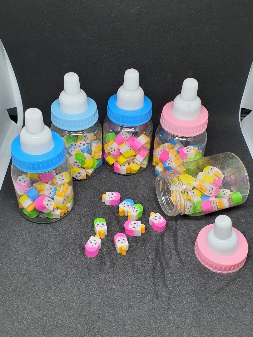 Mini Bottle Rubber Pencil Erasers toy For Children with bottle #ORP 