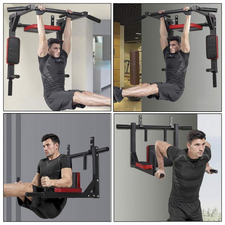 Multifunctional Wall Mounted Pull Up Bar Chin Up bar Dip Station