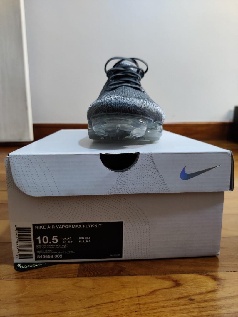 Nike air vapormax flyknit dark shop grey black wolf grey