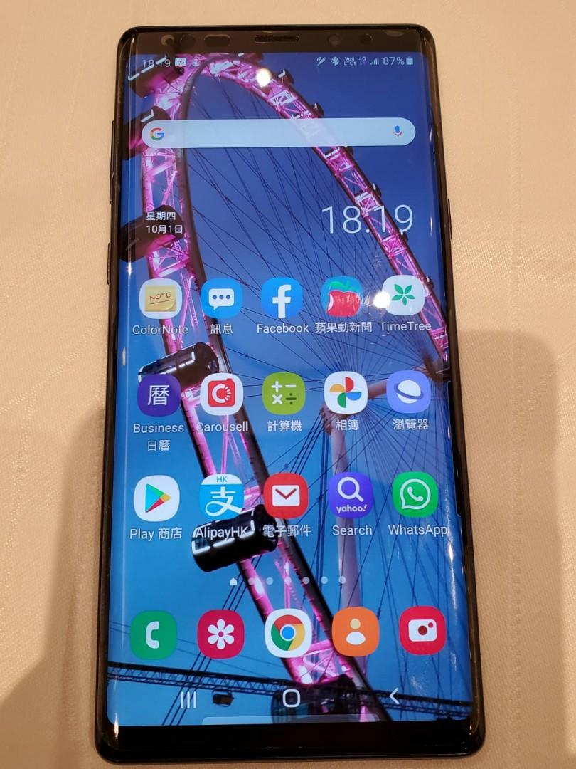 note 9 （分類：Samsung 三星）位於 Hong Kong。 由 jackjacktse 提交（商品編號 1038852208，圖片 1）。簡介： 9 成9新，衹有側面有一小花點，見圖。有盒，配件除叉電機用過外，其他全新末拆。另外再送兩個原裝保護套，一個全新未拆，值$35O。