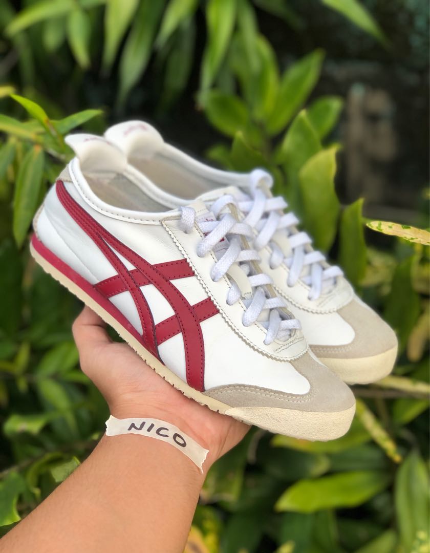 Onitsuka Tiger Mexico 66 White/Burgundy ️, Women's Fashion, Footwear ...