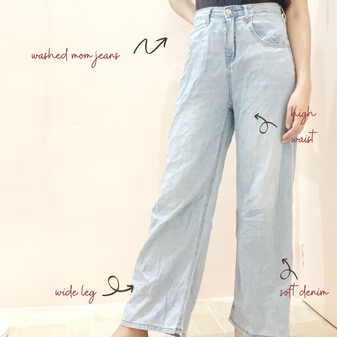 palazzo denim pants