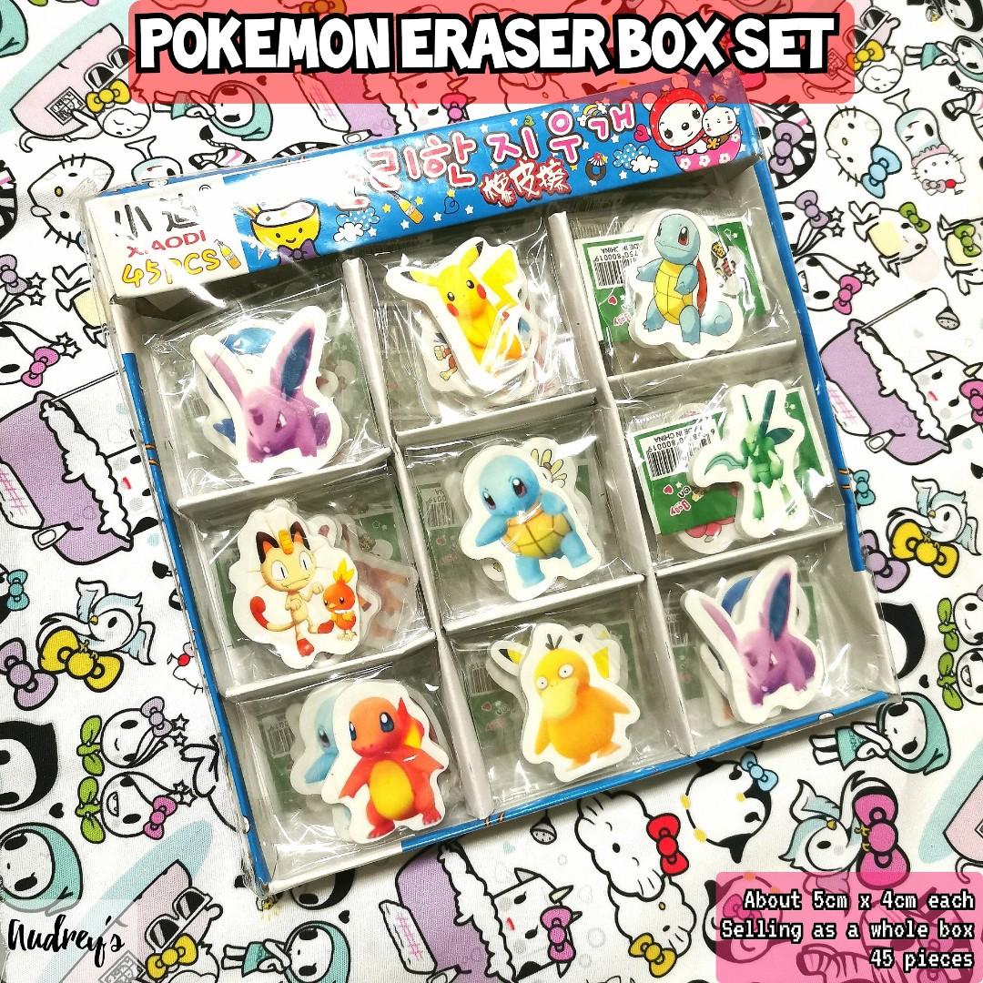 Pokemon Eraser Box Set Hobbies Toys Stationery Craft Stationery School Supplies On Carousell