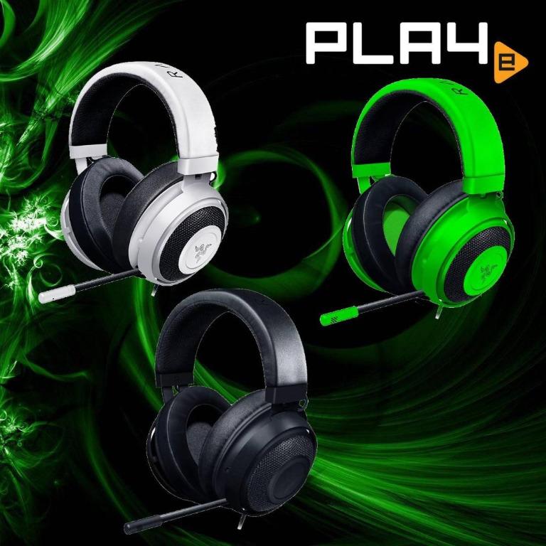 Razer Kraken Pro V2 Oval Ear Cushions White Green Black Brand New Electronics Audio On Carousell
