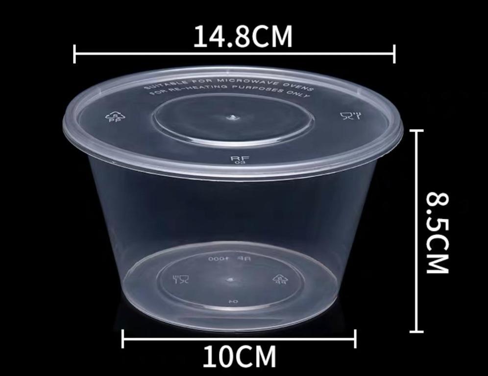 Ready Stock In Sg 1000ml Round Plastic Disposable Container Bowl Food Soup Furniture Home Living Kitchenware Tableware Food Organisation Storage On Carousell