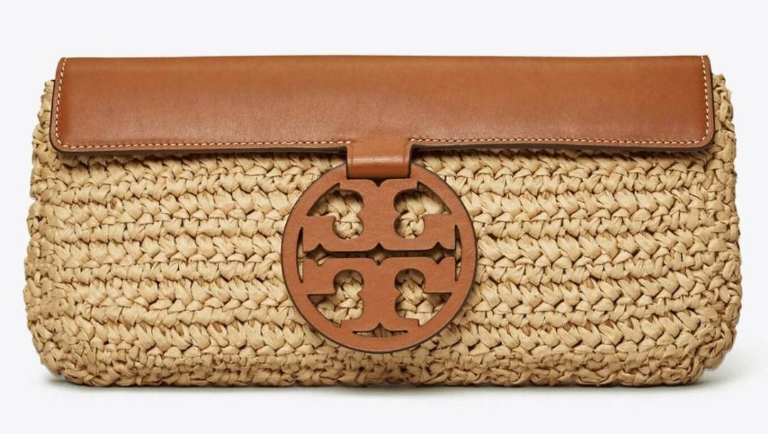 Tory burch cheap miller straw clutch