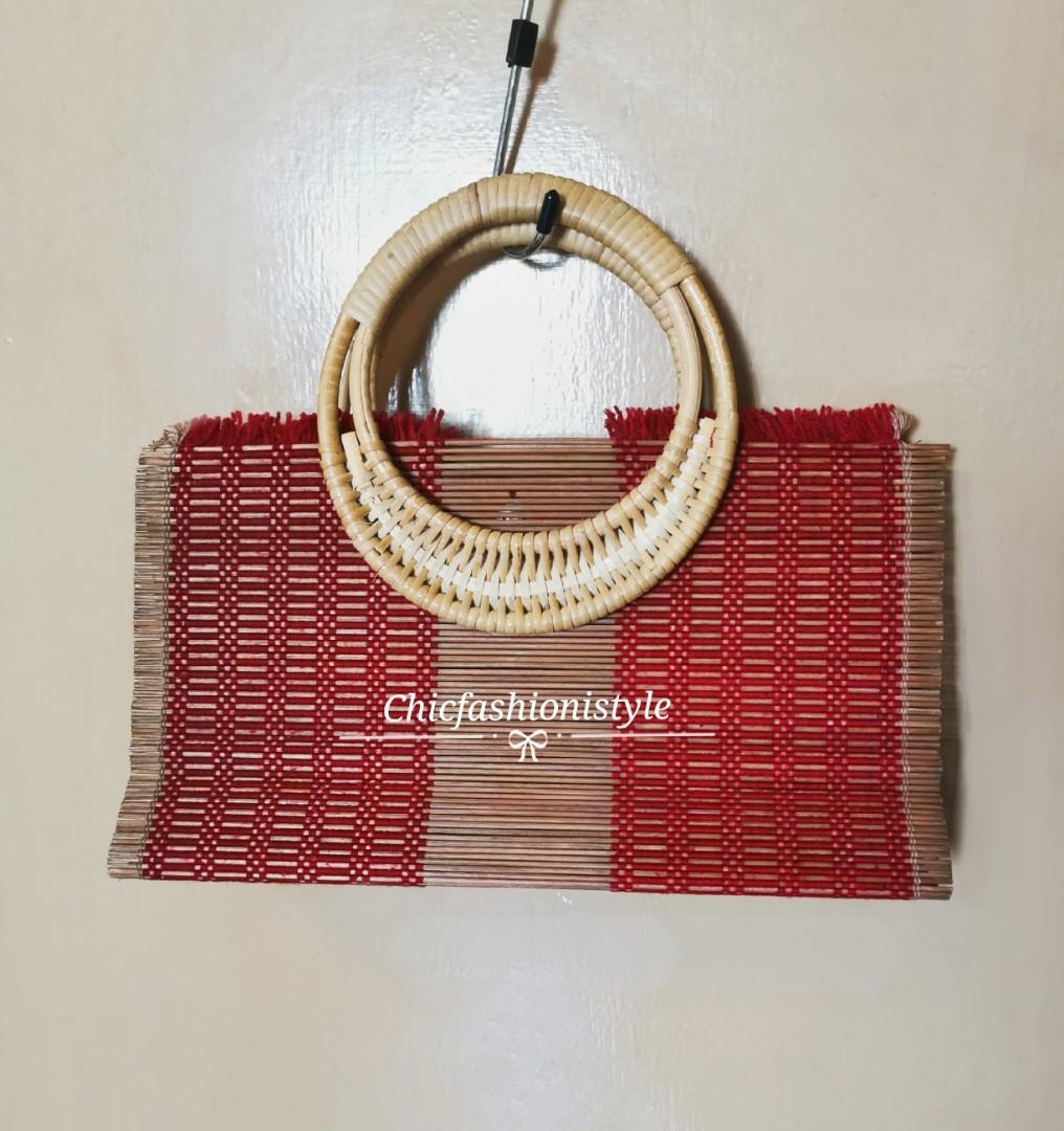 BAG BN RED BAMBOO HANDBAG Women s Fashion Bags Wallets Tote