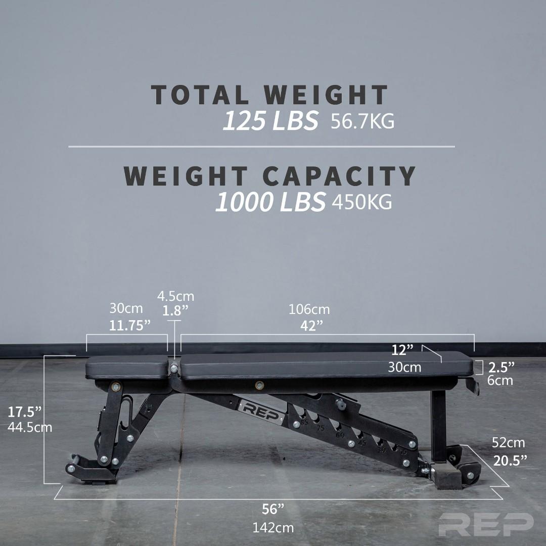 REP AB 5200 ADJUSTABLE BENCH BN READY STOCK, Sports Equipment