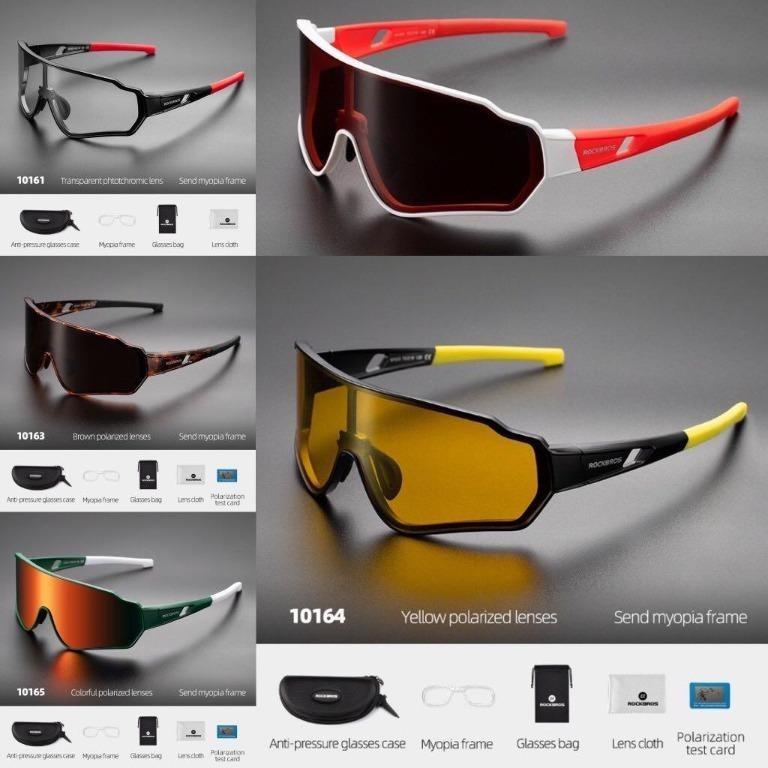ROCKBROS Cycling Glasses Men Women Photochromic Outdoor Sport Hiking  Eyewear Polarized Inner Frame Bicycle Sunglasses