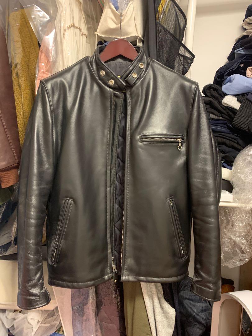 Schott 641 HH 馬皮皮褸Leather Biker Horsehide Jacket, 男裝, 外套及