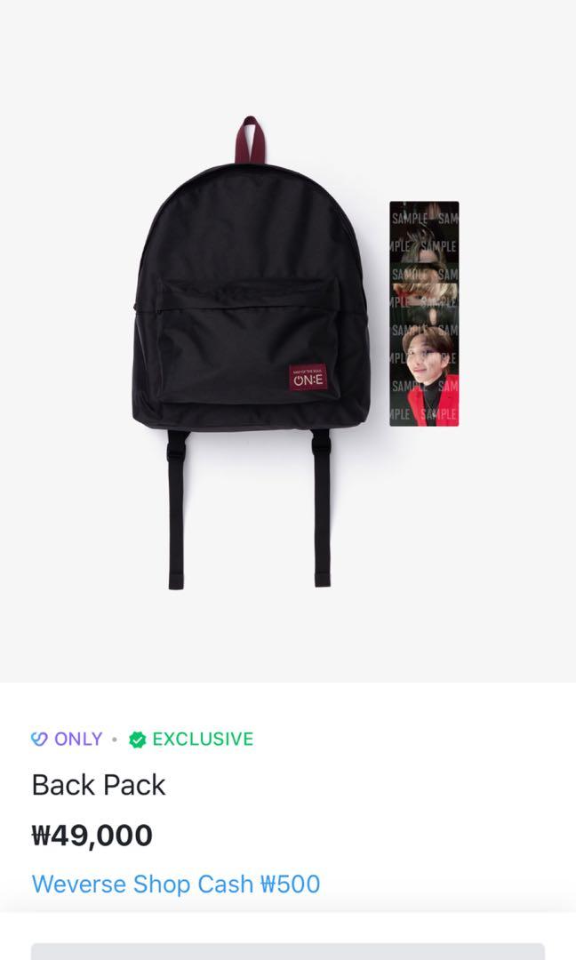 secured sharing bts on e backpack