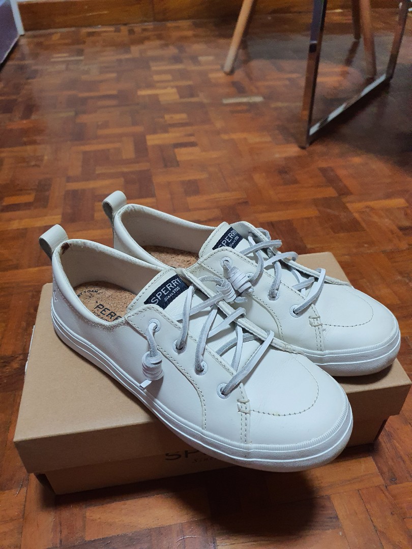 Sperry crest vibe leather sneaker white new arrivals