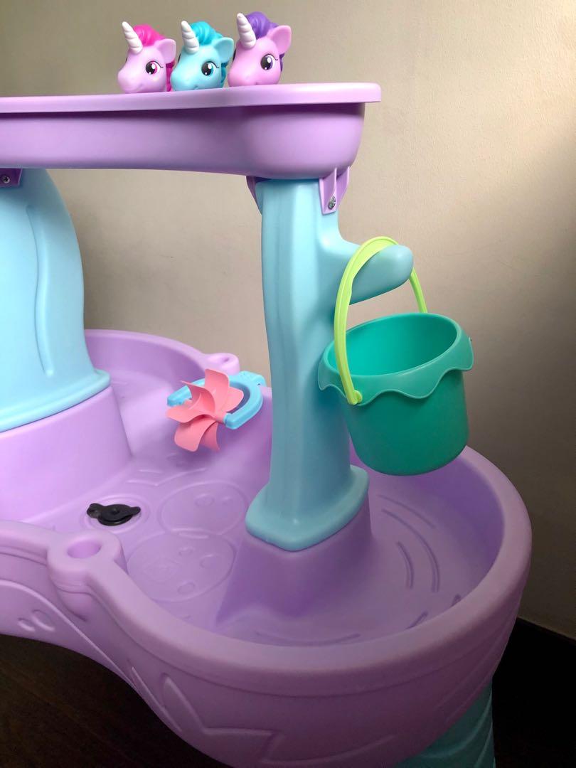 Step2 Rain Showers & Unicorns Water Table Kids Water Play Table