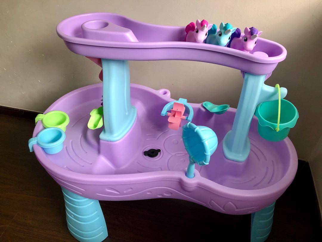 Step2 Rain Showers & Unicorns Water Table Kids Water Play Table