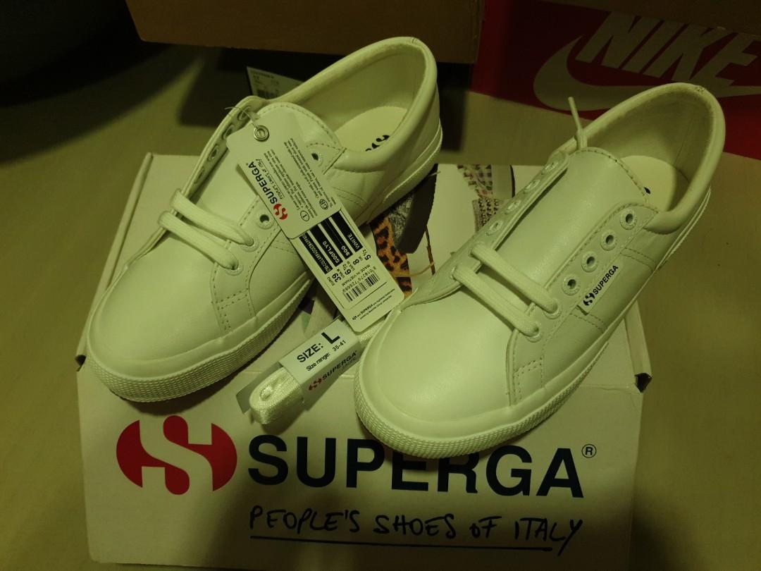 superga nappa leather white