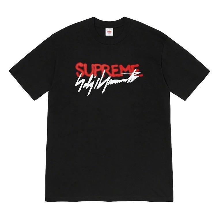 Supreme Yohji Yamamoto Logo Tee Black M, 男裝, 外套及戶外衣服