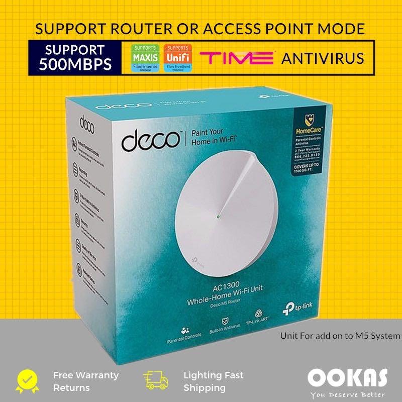 Tp Link Deco M5 Mesh Wifi Router Unifi Maxis Fibre Time Electronics Computers Others On Carousell Unlimited internet + 2 mesh wifi! tp link deco m5 mesh wifi router unifi