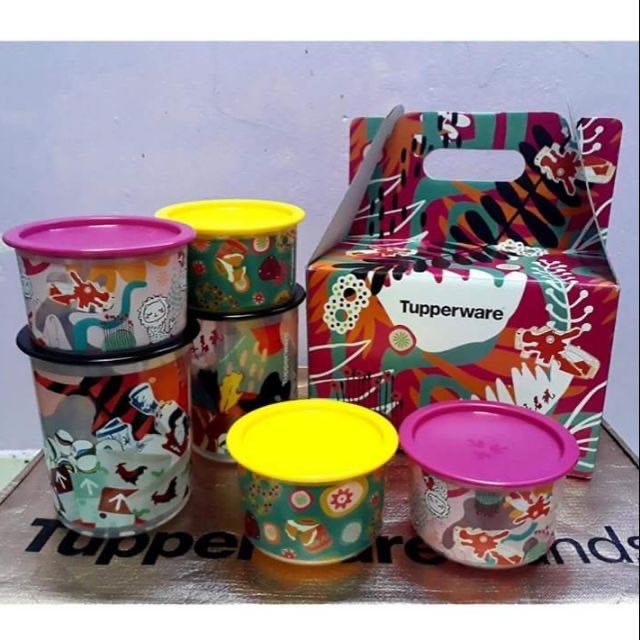 Tupperware Singapore Heritage Pop Art Collection 600ml 1 25l 6 Pcs Kitchen Appliances On Carousell