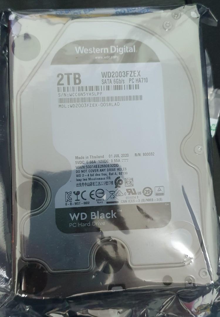 Wd Black Performance 3 5 Internal Hard Disk 2tb Electronics Computer Parts Accessories On Carousell