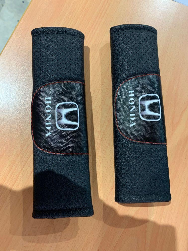 2pcs leather car safety seat belt shoulder pads breathable mat cushion cover for Honda Car Accessories Accessories on Carousell