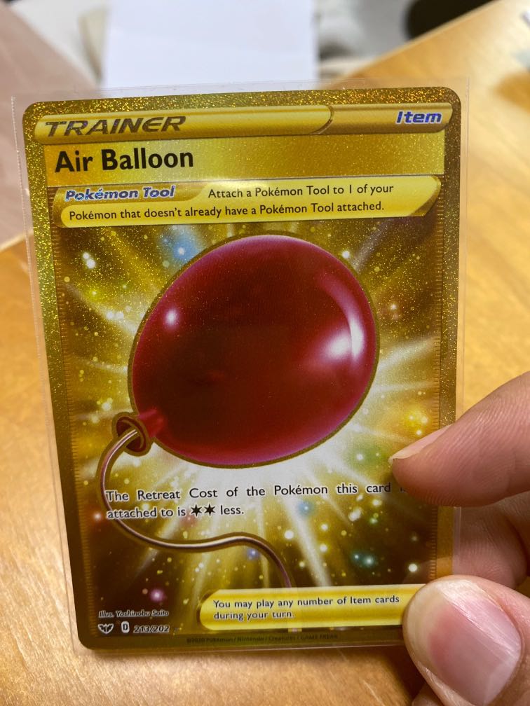 air balloon pokemon gold card Trainer You may play any number of Item cards during your turn Air Balloon Gold Card (Sword