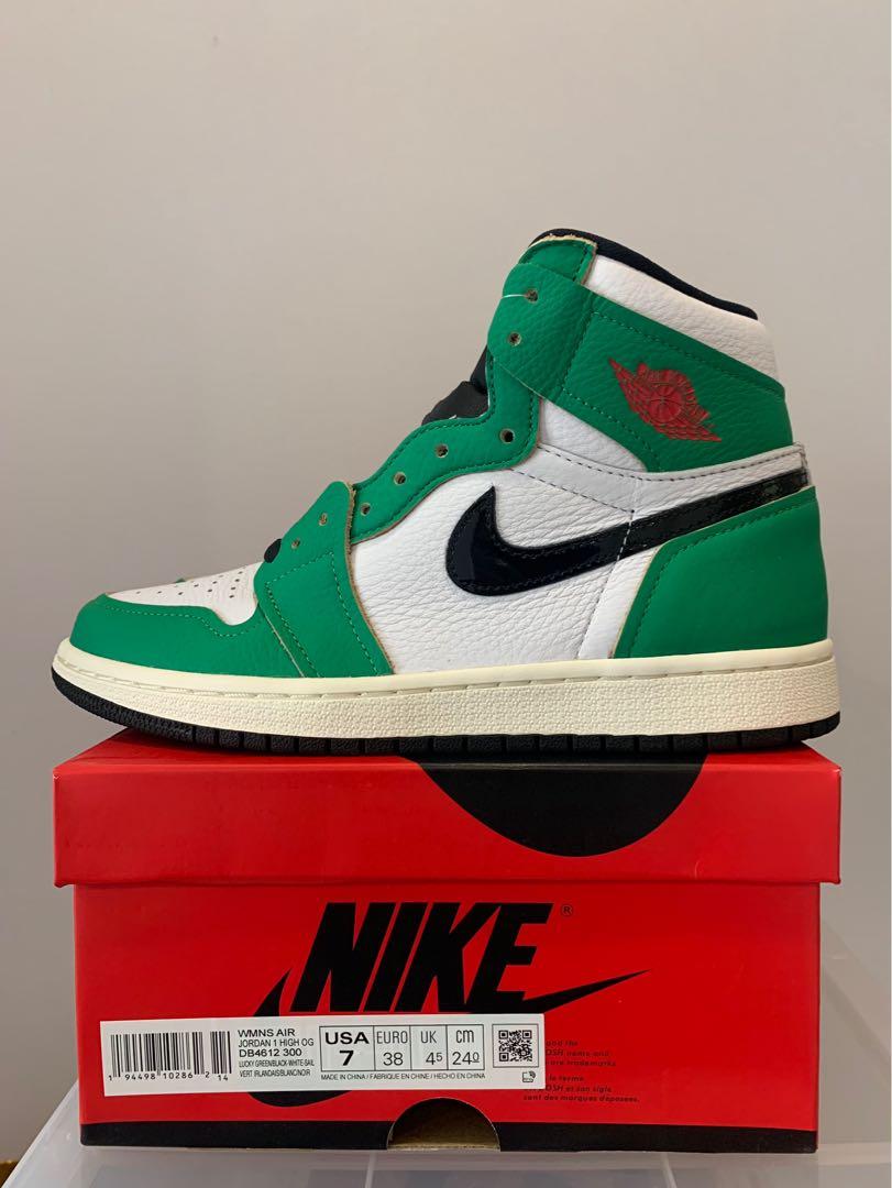 Air Jordan 1 Lucky Green, Men's Fashion, Footwear, Sneakers on Carousell