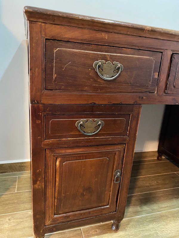 Entique Study Table Antique solid wood study table, Furniture & Home Living, Furniture ...