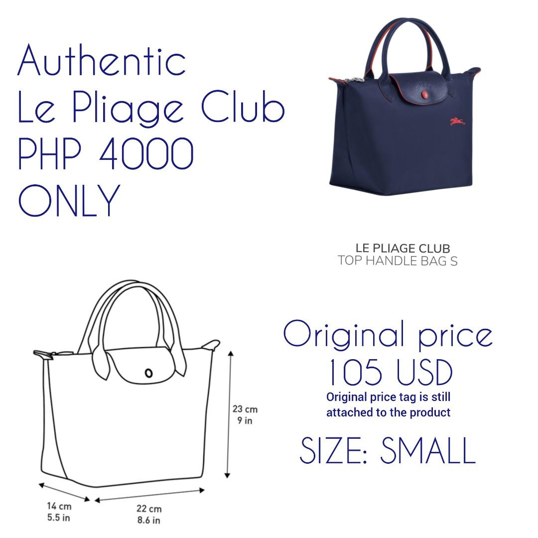 Authentic LONGCHAMP Le Pliage Club Top Handle bag