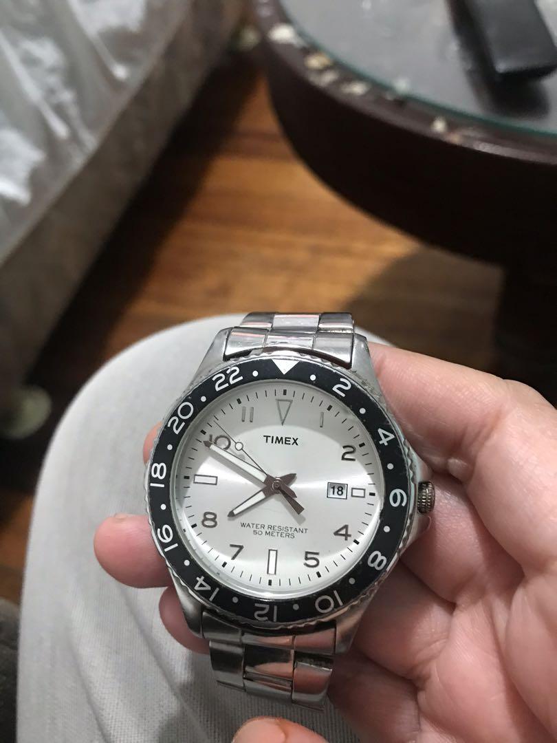 Authentic Timex Mens Watch 50 Meters Water Resistant Men s