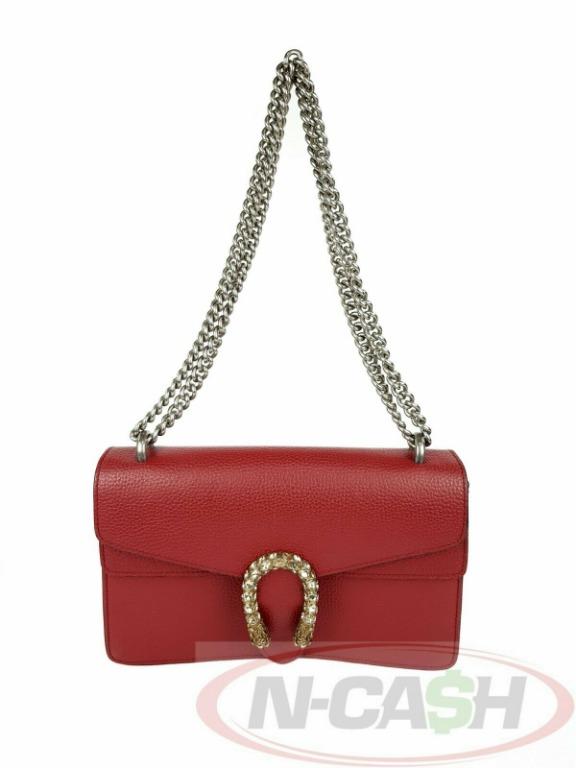 dionysus web stripe leather wallet on a chain