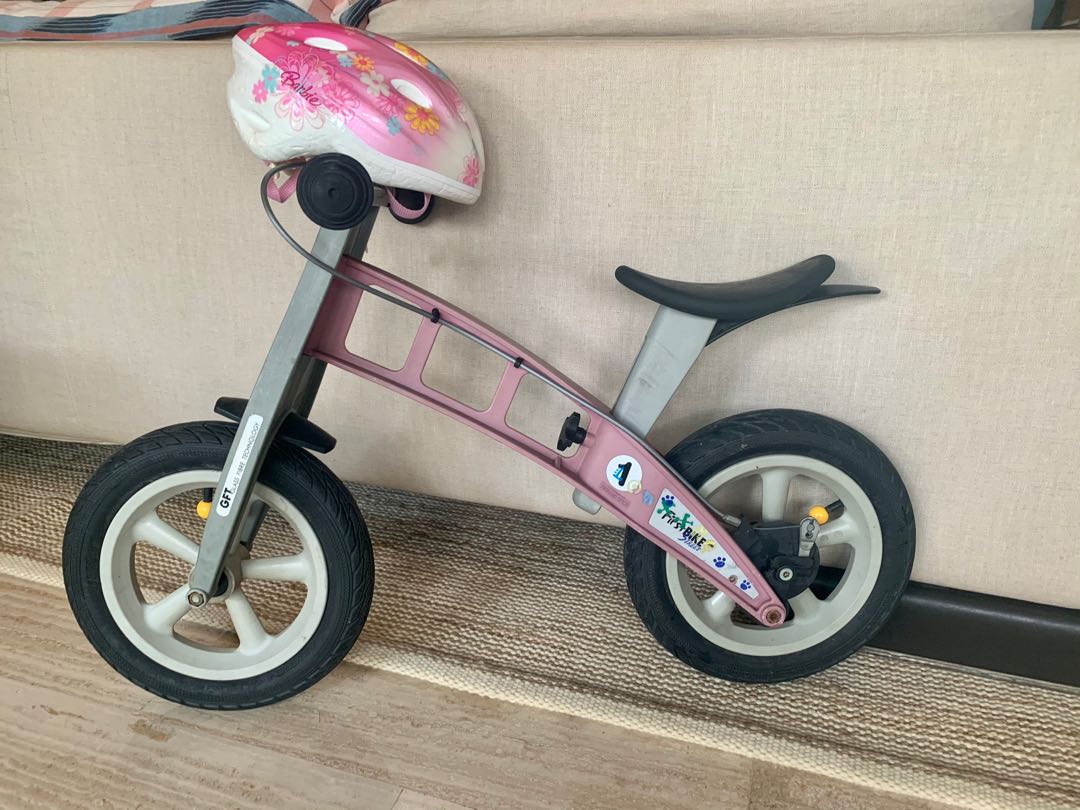 Balance Bike + Helmet, Sports Equipment, Bicycles & Parts, Bicycles on Carousell