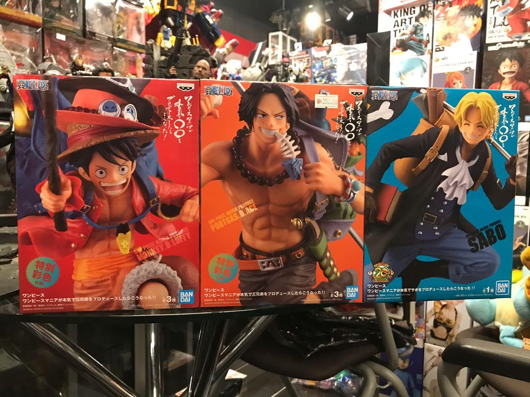 Bandai Banpresto One Piece Mania Produce Luffy Ace Sabo Set Of 3 Toys Games Action Figures Collectibles On Carousell